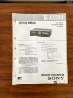 Sony TA-AX550 Amplifier Service Manual *Original*