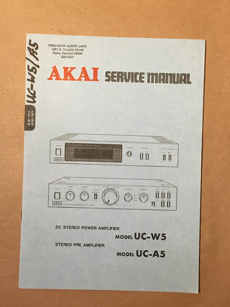 Akai UC-W5 UC-A5 Amplifier  Service Manual *Original*