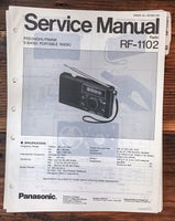 Panasonic RF-1102 Radio  Service Manual *Original*