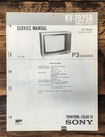 Sony KV-1925R TV  Service Manual *Original*