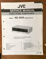 JVC KD-W55   Cassette Deck  Service Manual *Original*