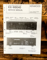 Kenwood KX-96W Cassette  Service Manual *Original*