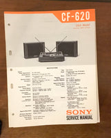 Sony CF-620 RADIO CASSETTE  Service Manual *Original* #1