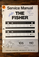 Fisher Model 105 110 Receiver Service Manual *Original*