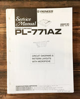 Pioneer PL-771AZ PL-771 AZ Record Player / Turntable Service Manual *Original*