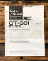 Pioneer CT-301 CT-350 Cassette Service Manual *Original*