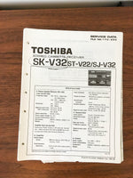 Toshiba SK-V32 ST-V22 SJ-V32 Receiver Service Manual *Original* #2