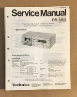 Technics / Panasonic RS-M63   Service Manual *Original*