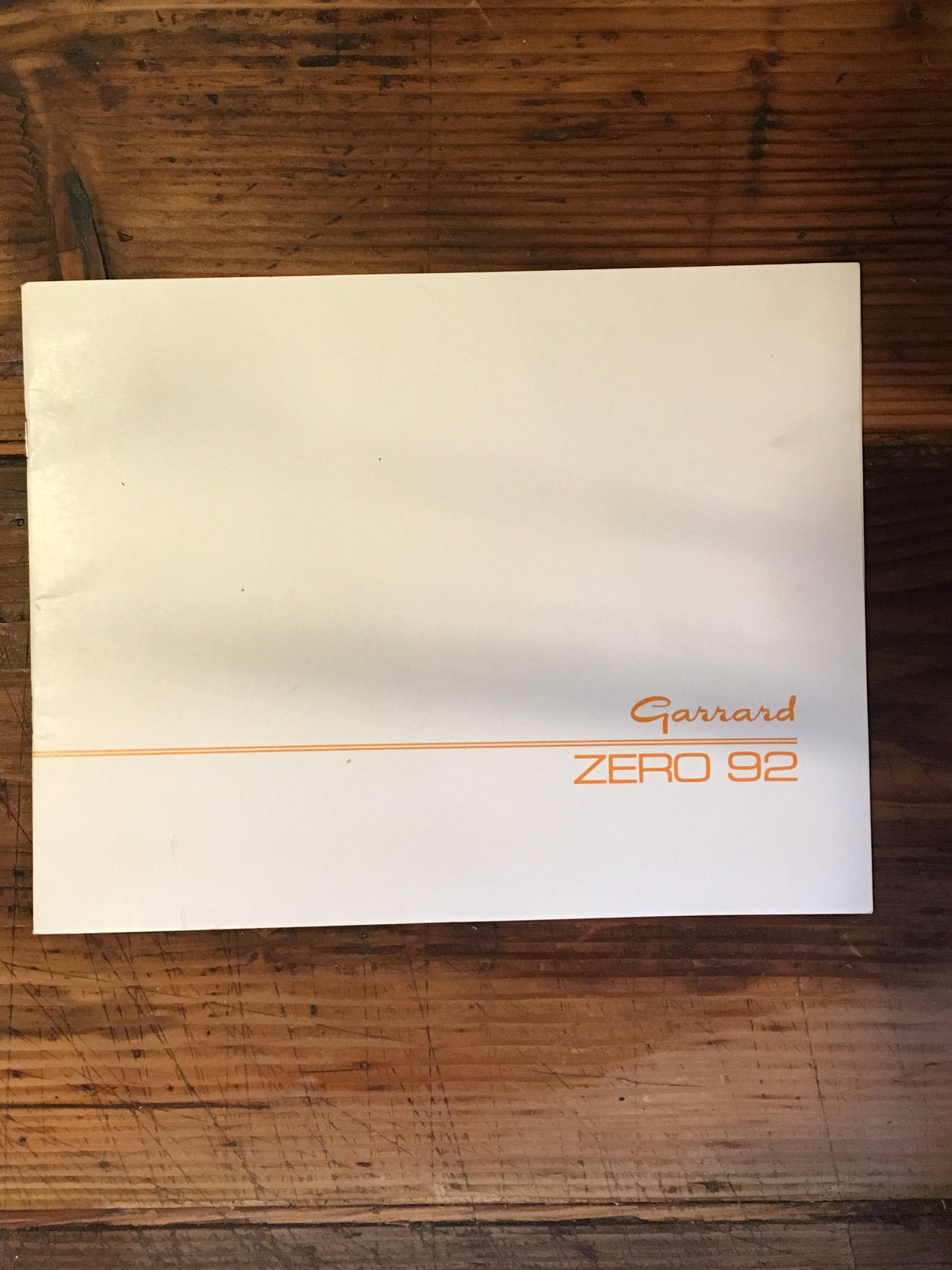 Garrard Zero 92 Record Player / Turntable Owners / Operating Manual *Original*