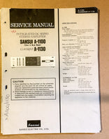 Sansui A-1100 A-1130 Amplifier Service Manual *Original*