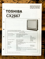 Toshiba CX2667 TV Television Service Manual *Original*