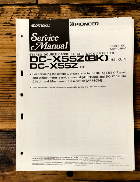 Pioneer DC-X55Z  Stereo Add. Service Manual *Original*