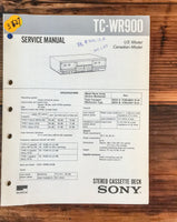 Sony TC-WR900 Cassette Deck  Service Manual *Original*