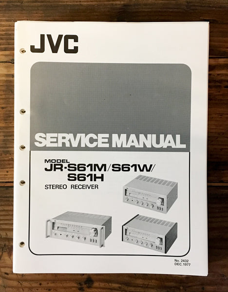 JVC JR-S61 -S61M -S61W -S61H Receiver Service Manual *Original*