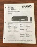 Sanyo CP 840 CP 850 CD PLAYER Service Manual *Original*