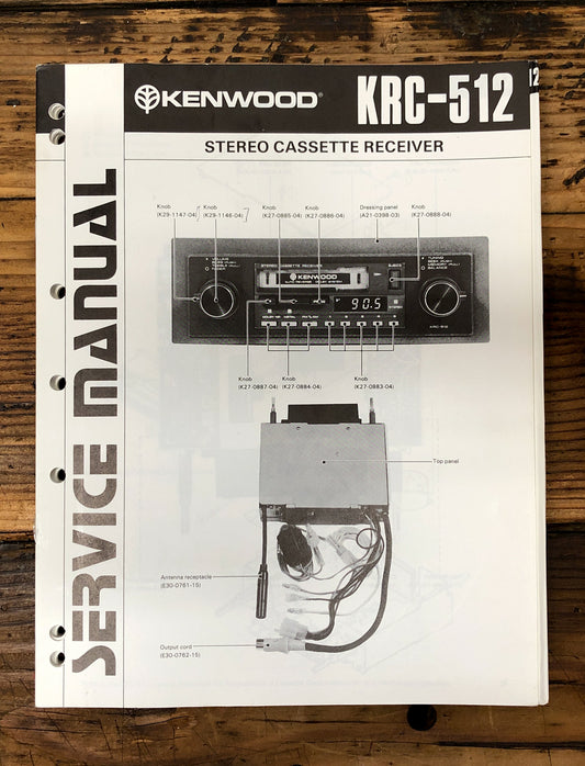 Kenwood KRC-512 Car Radio  Service Manual *Original*