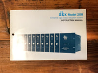 DBX Model 208 Noise Reductoin Owner / Instruction Manual *Orig*