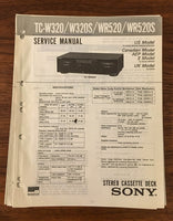 Sony TC-W320 TC-W320S TC-WR520 TC-WR520ES CASSETTE Service Manual *Original*