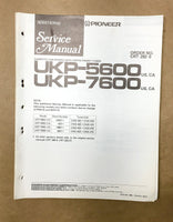 Pioneer UKP-5600 UKP-7600 Car Stereo Supplemental Service Manual *Original*
