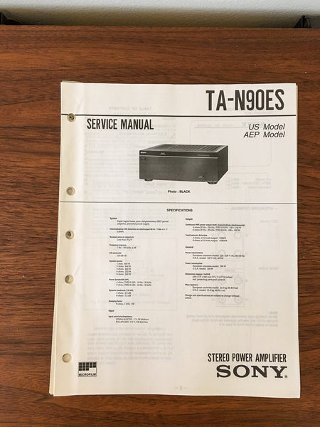 Sony TA-N90ES Amplifier Service Manual *Original*