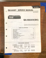 Sony SA-X50AV Receiver Service Manual *Original*