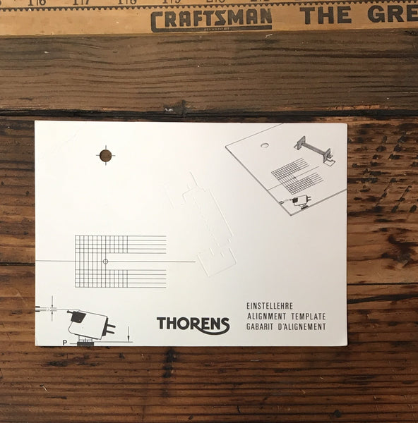 Thorens  Turntable / Record Player Tonearm Alignment Template *Original*