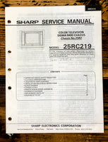 Sharp 25RC219 TV / Television Service Manual *Original*