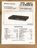 Fisher FM-856 FM-857 Tuner Service Manual *Original* #2