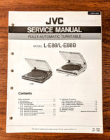 JVC L-E88 L-E88B Record Player / Turntable Service Manual *Original*