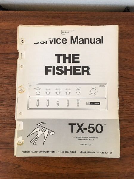 Fisher TX-50 Tuner Service Manual *Original*