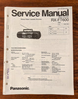 Panasonic RX-FT600 Radio Cassette Service Manual *Original*