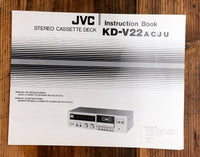 JVC KD-V22 Cassette  Owners / User Manual *Original*