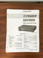 Fisher DAC-9225 CD Player Service Manual *Original*