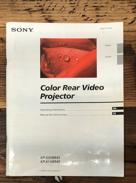 Sony KP-53XBR45 KP-61XBR48 TV  Owner / User Manual *Original*