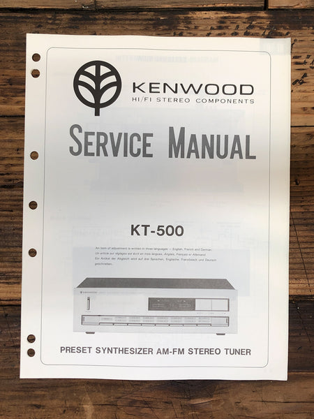 Kenwood KT-500 Tuner  Service Manual *Original*