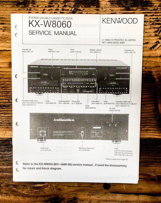 Kenwood KX-97CW Cassette  Service Manual *Original*