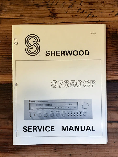 Sherwood S-7650CP S7650 CP Receiver Service Manual *Original*