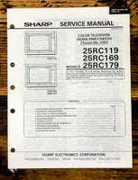 Sharp 25RC119 25RC169 25RC179 TV / Television Service Manual *Original*