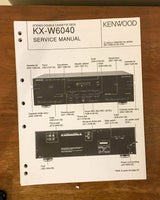 Kenwood KX-W6040 CASSETTE DECK  Service Manual *Original*