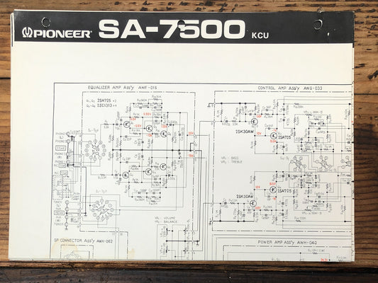 Pioneer SA-7500 KCU Amplifier  Service Manual *Original*