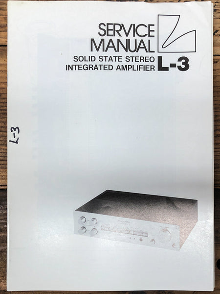 Luxman L-3 Amplifier  Service Manual *Original*