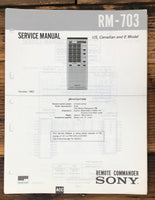 Sony RM-703 Remote Control  Service Manual *Original*