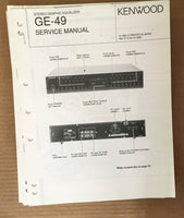 Kenwood GE-49 Equalizer Service Manual *Original*