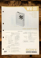 Sony WM-DD Radio Cassette  Service Manual *Original*