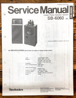 Technics SB-6060 Speaker  Service Manual *Original*