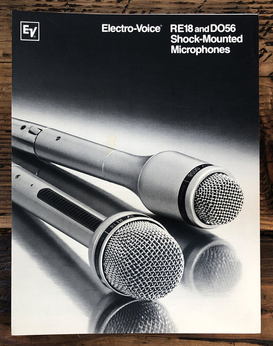 EV / Electro-Voice RE18 DO56 Microphone  Brochure Orig