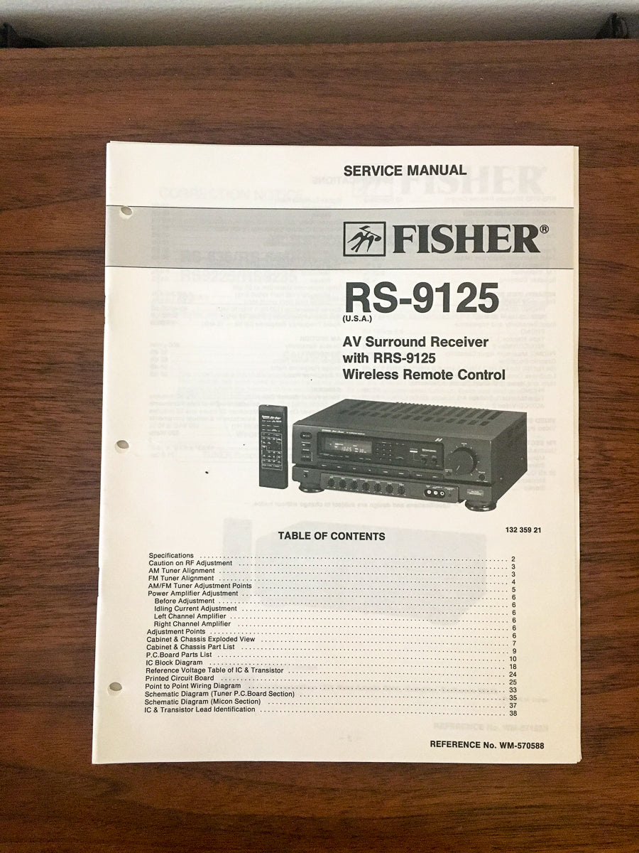 Sharp RS-9125 Receiver Service Manual *Original*