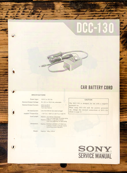 Sony DCC-130 Charger  Service Manual *Original*