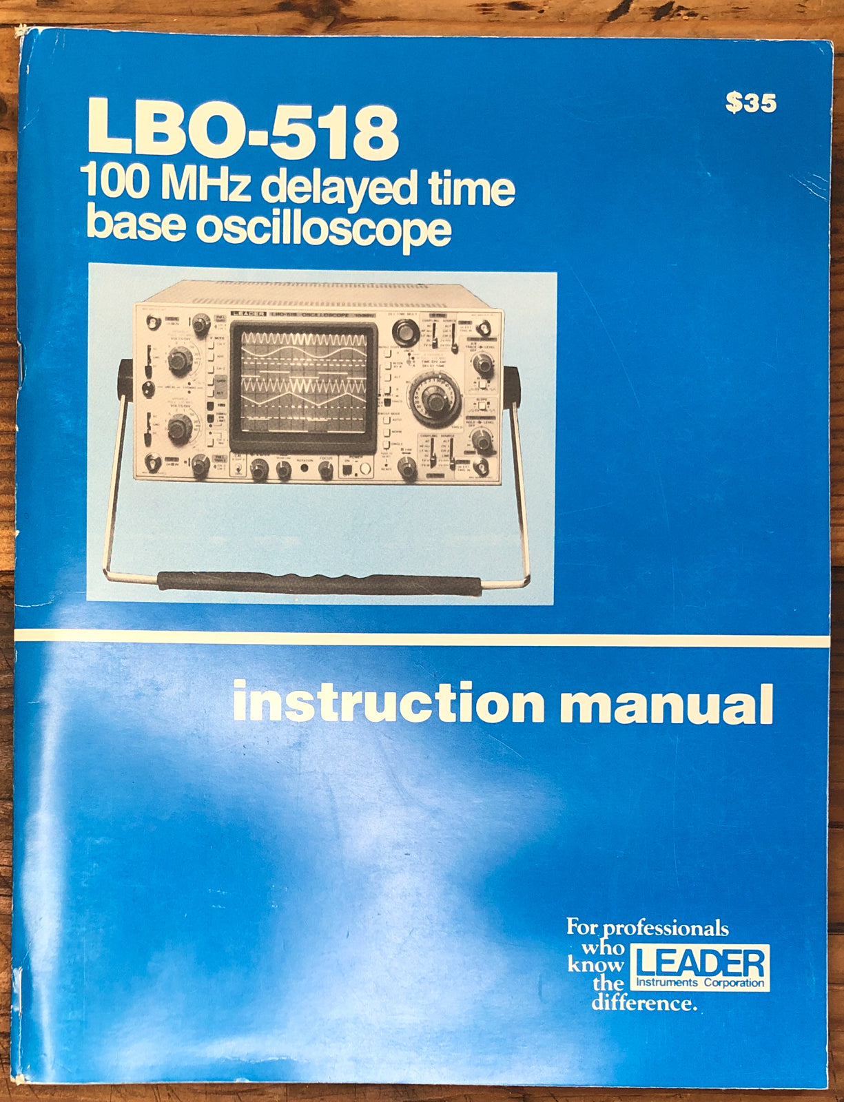 Leader LBO-518 Oscilloscope  Owners / User Manual *Original*