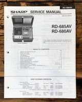 Sharp RD-685AV -680AV Cassette Service Manual *Original*